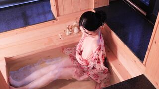 온천 목욕하는 밀크탱크 처자 ㅇ우 시스루 korean bj 4