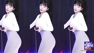 팬티가 비치는 회색 미시룩 원피스 BJㅅ밍