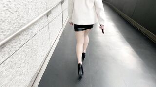 s級美女が再びエロいパンストでm字開脚 voyeur jp