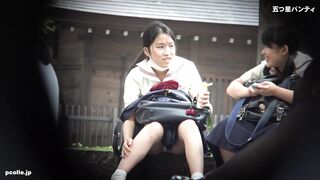 jkの白パンティ 3人の制服少女 初公開 voyeur jp